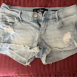 Hollister Low Rise Light Denim Shorts